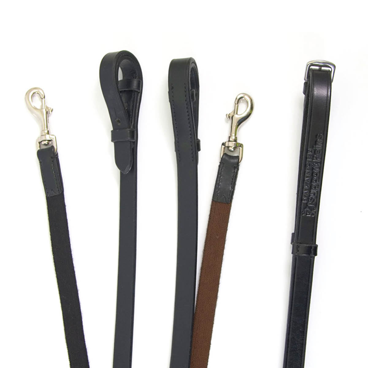 Gotneerde lederen teugels - Balanced Support Reins®
