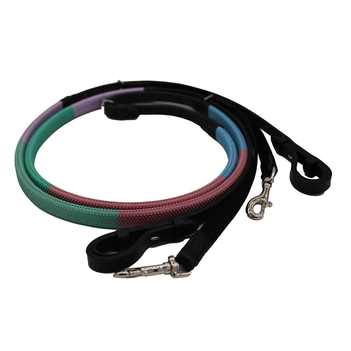 Coloured Rubber Training Reins - Balanced Support Reins