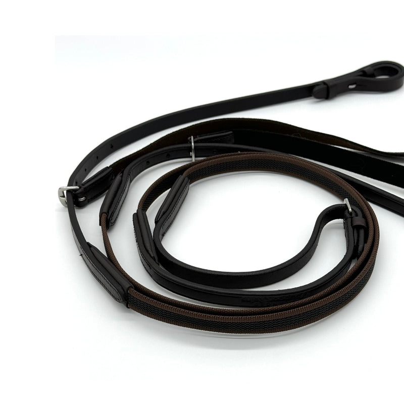 Balance Support Reins - Havana Rubber Web Reins