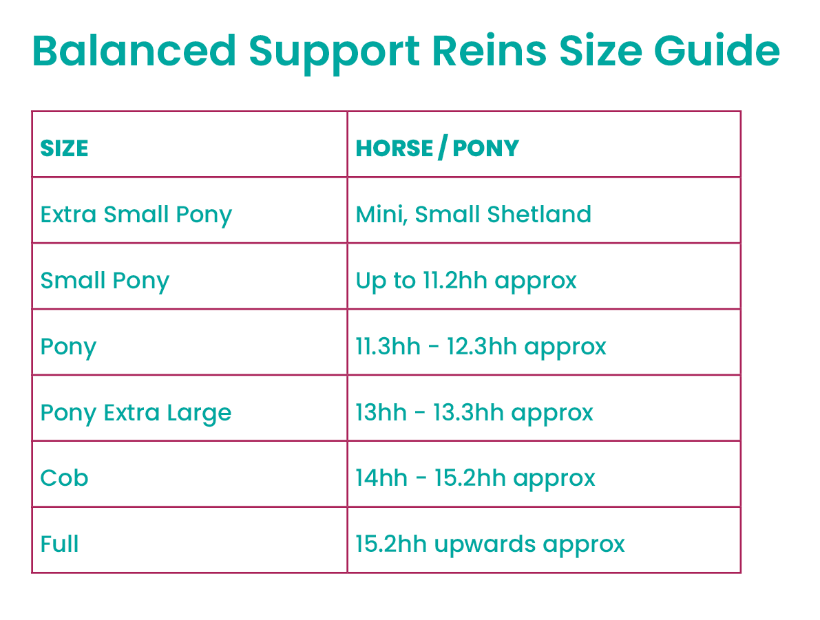 Full Rubber Horse Reins - Balanced Support Reins®