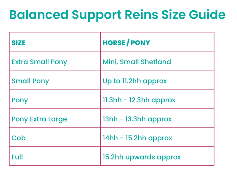 Full Rubber Horse Reins - Balanced Support Reins®