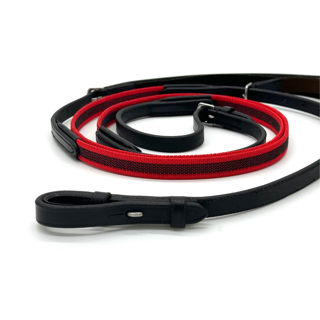 Balance Support Reins - Red Rubber Web Reins