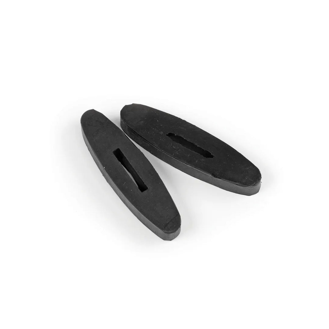 Black hardwearing and durable rubber rein stops